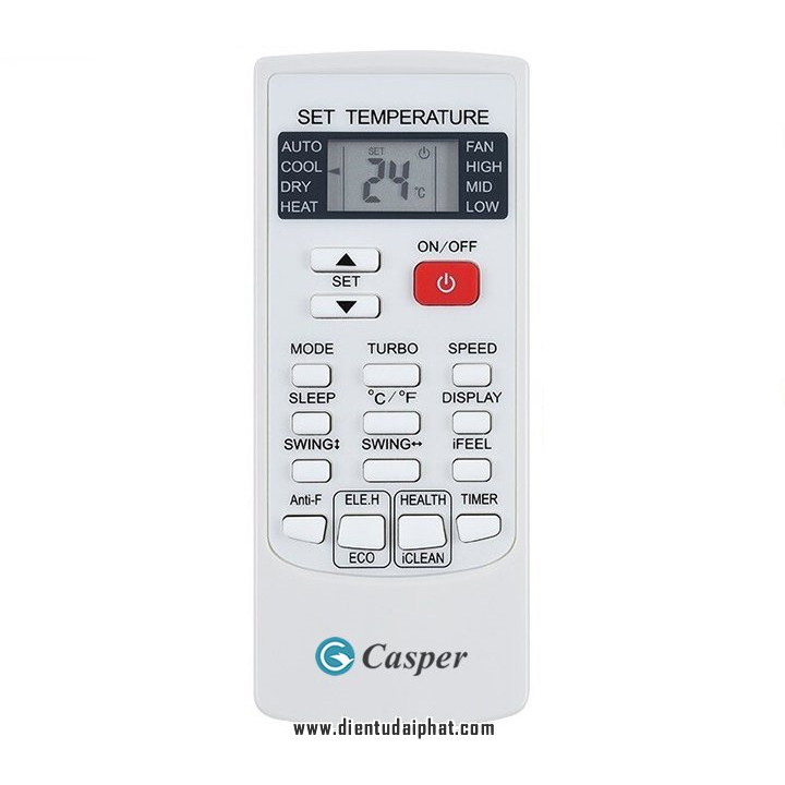 Điều khiển điều hòa Casper 2 chiều YKR-H/102E